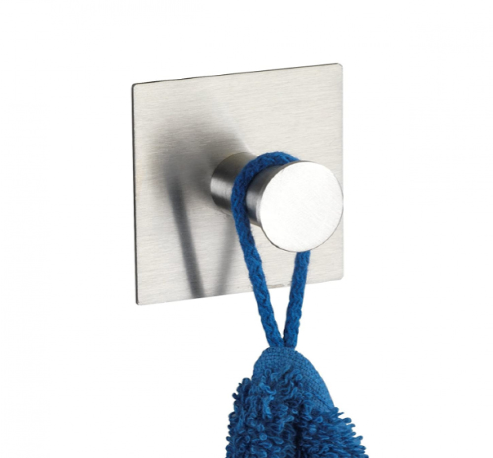 Hook / knob, Self-adhesive, Square, ACCADIA cm, 5,5 x 5,5 cm Matt Stainless steel in the group Storage / Magnets and adhesives / Self-adhesive hooks at SmartaSaker.se (41508)
