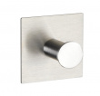 Hook / knob, Self-adhesive, Square, ACCADIA cm, 5,5 x 5,5 cm Matt Stainless steel