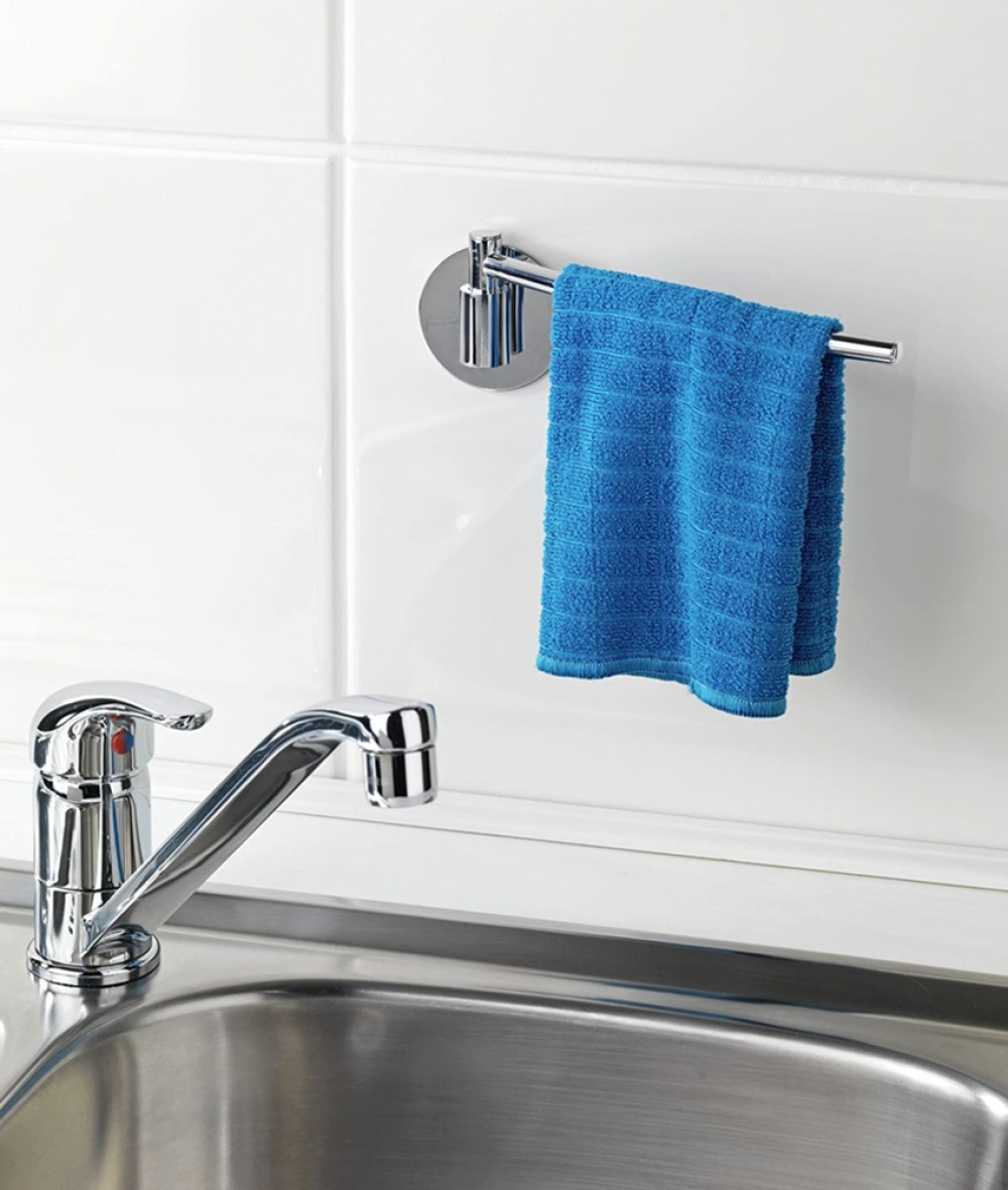 Hook for dishcloth, Metal, Adhesive, TURBO-LOC, Silver in the group Storage / Kitchen storage / Dish racks and sink accessories at SmartaSaker.se (41509)