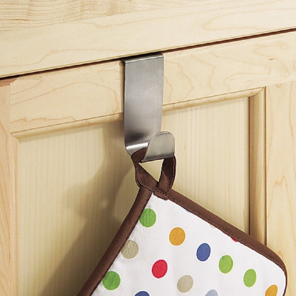 Hook over cabinet door, FORMA, Brushed stainless steel in the group Storage / Kitchen storage / Kitchen cabinet organizers / Hooks at SmartaSaker.se (41517)
