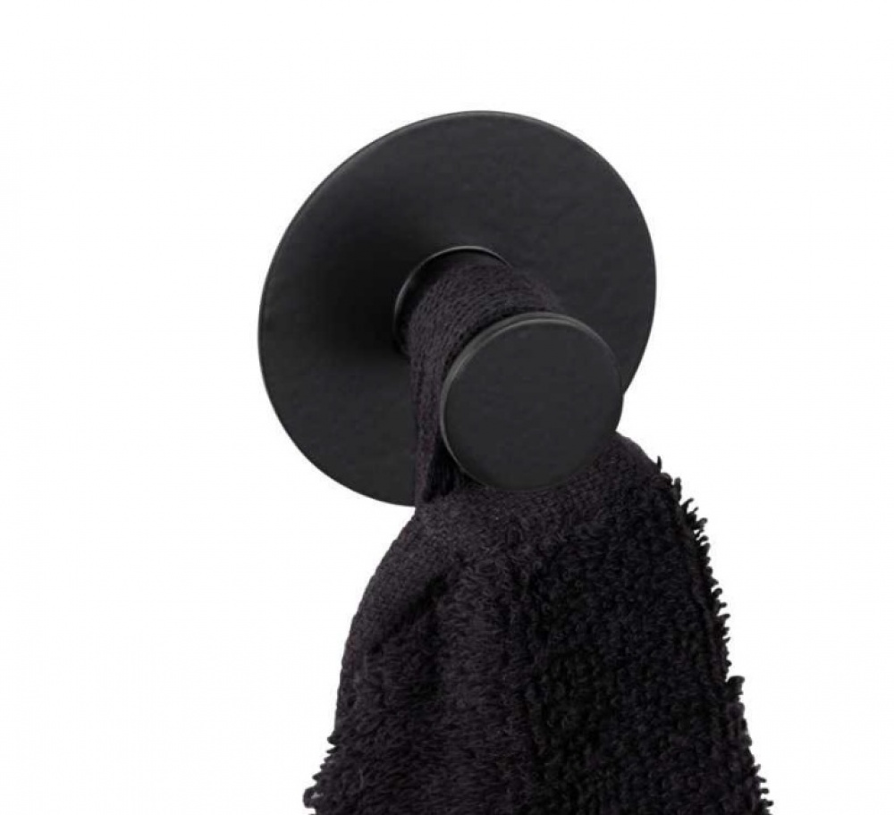 Hook, Self-adhesive, Round, CELANO, Ø 5 x 3,3 cm, Black in the group Storage / Magnets and adhesives / Self-adhesive hooks at SmartaSaker.se (41520)