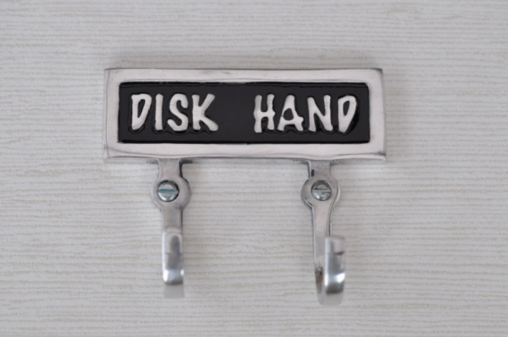 Double hook, DISK & HAND, Exmez, Black / aluminum in the group Storage / Magnets and adhesives / Signs and labels at SmartaSaker.se (41530)