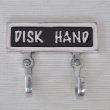 Double hook, DISK & HAND, Exmez, Black / aluminum Double hook, DISK & HAND, Exmez, Black / aluminum
