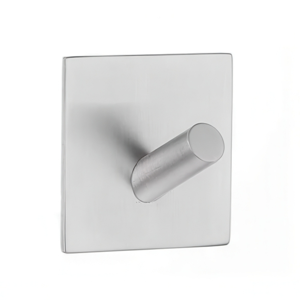 Hook, Self-adhesive, Square, BESLAGSBODEN, 4,5 x H 4,5 cm, Brushed stainless steel in the group Storage / Magnets and adhesives / Self-adhesive hooks at SmartaSaker.se (41534)