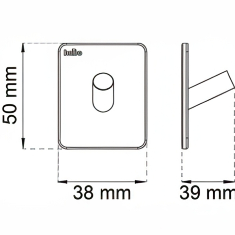 Hook, Self-adhesive, HABO EDGE, 3,8 x H 5 cm in the group Storage / Bathroom storage at SmartaSaker.se (41535)