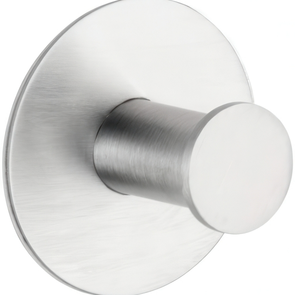 Hook, Self-adhesive, Round, CELANO, Ø 5 x 3,3 cm, Matt Stainless steel in the group Storage / Magnets and adhesives / Self-adhesive hooks at SmartaSaker.se (41537)