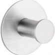 Hook, Self-adhesive, Round, CELANO, Ø 5 x 3,3 cm, Matt Stainless steel Hook, Self-adhesive, Round, CELANO, Ø 5 x 3,3 cm, Matt Stainless steel