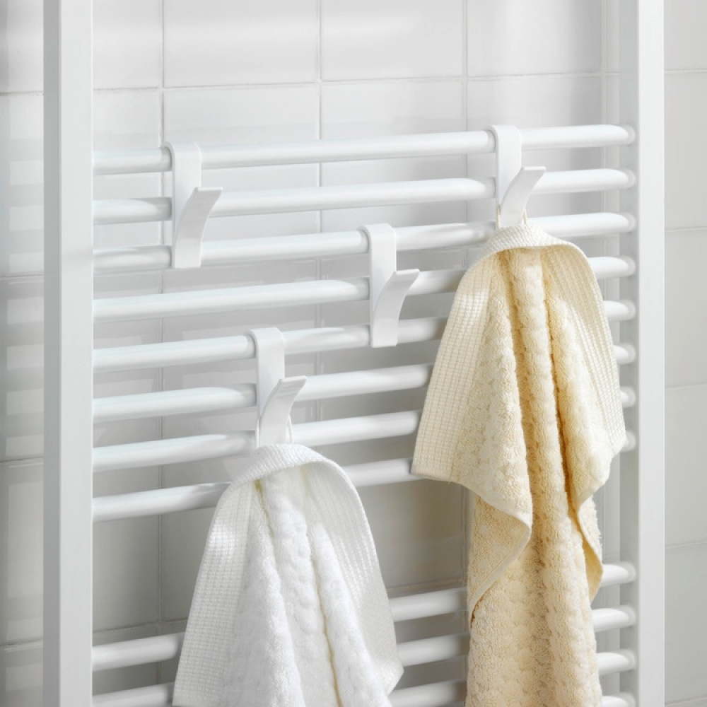 Hooks for Towel radiators, Set of 2, HANDTUCHHEIZKÖRPER, 2,5 x 7 x H 10,5 in the group Storage / Bathroom storage at SmartaSaker.se (41544)
