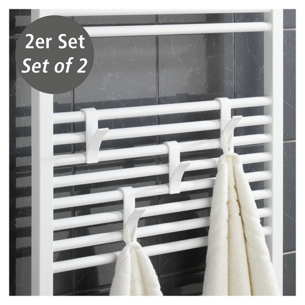 Hooks for Towel radiators, Set of 2, HANDTUCHHEIZKÖRPER, 2,5 x 7 x H 10,5 in the group Storage / Bathroom storage at SmartaSaker.se (41544)
