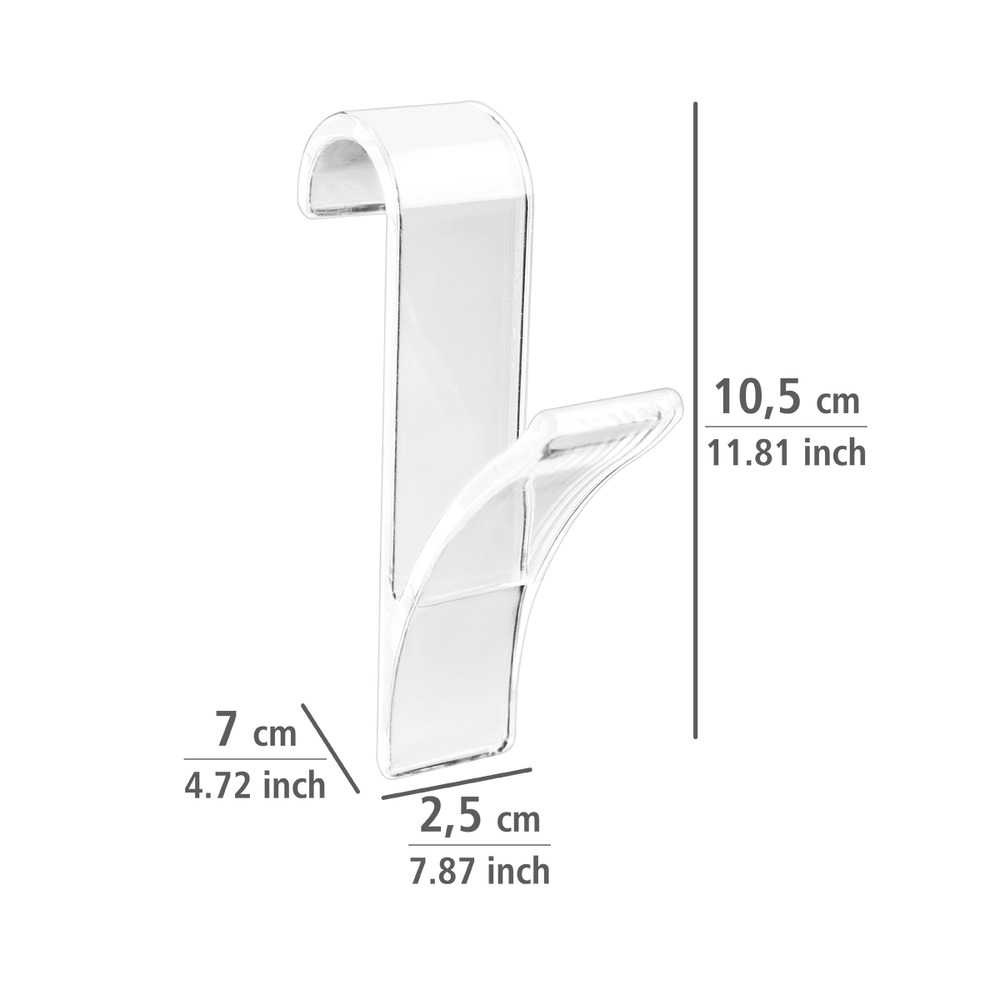 Hooks for Towel radiators, Set of 2, HANDTUCHHEIZKÖRPER, 2,5 x 7 x H 10,5, Clear in the group Storage / Bathroom storage at SmartaSaker.se (41545)