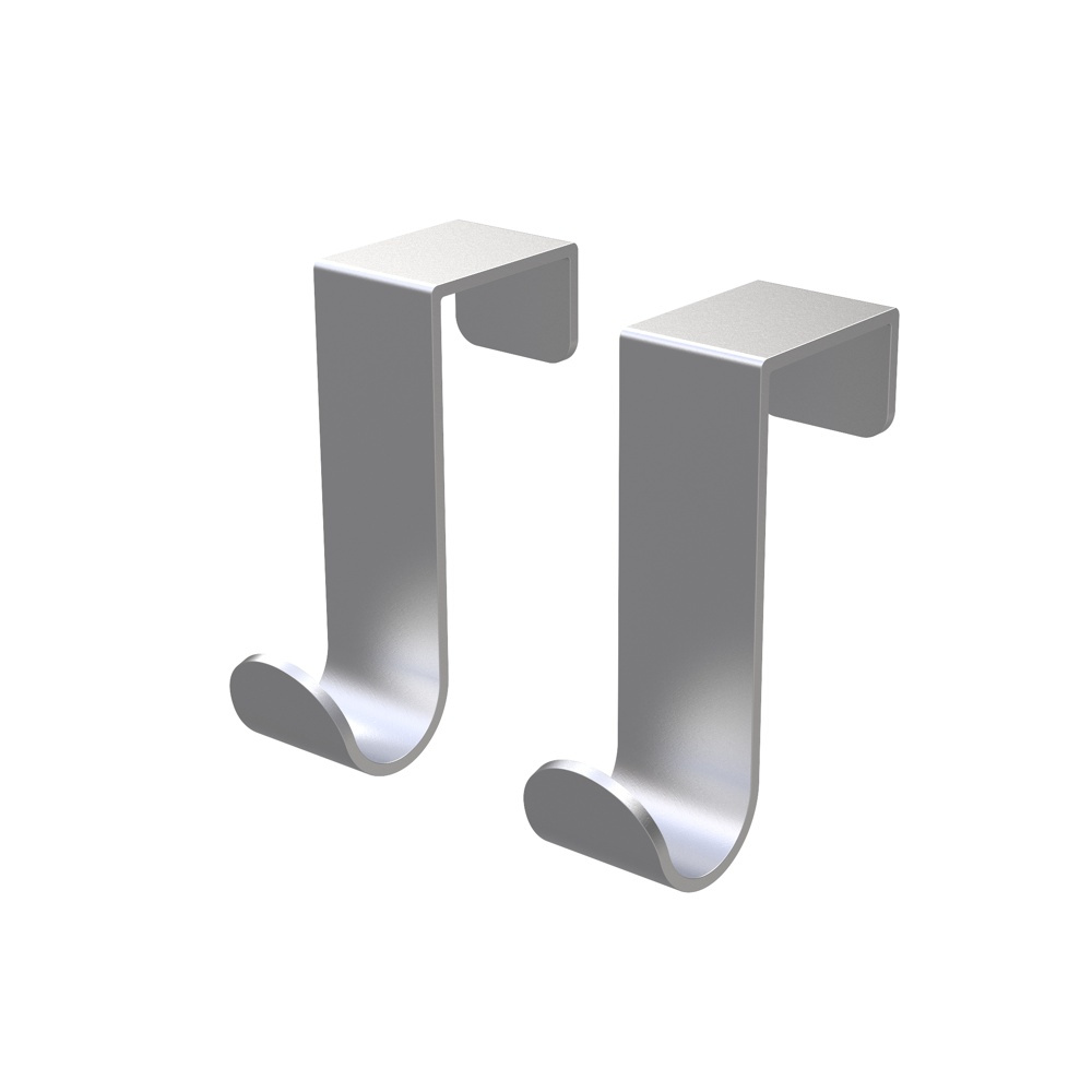 Hooks over cabinet door, Set of 2, J-HOOKS, Brushed stainless steel in the group Storage at SmartaSaker.se (41547)