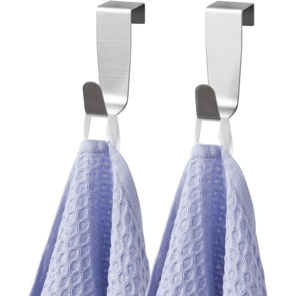 Hooks over cabinet door, Set of 2, Brushed stainless steel, SIMPLY SMART, Silver in the group Storage / Bedroom storage / Over door hooks at SmartaSaker.se (41548)