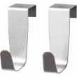 Hooks over cabinet door, Set of 2, Brushed stainless steel, SIMPLY SMART, Silver Hooks over cabinet door, Set of 2, Brushed stainless steel, SIMPLY SMART, Silver