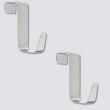 Hooks over cabinet door, Set of 2, Brushed stainless steel, SIMPLY SMART, Silver Hooks over cabinet door, Set of 2, Brushed stainless steel, SIMPLY SMART, Silver