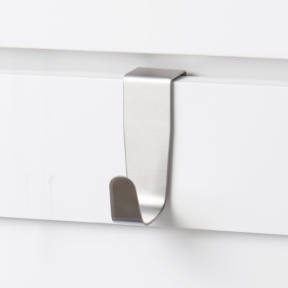 Hooks over cabinet door, Set of 2, Brushed stainless steel, SIMPLY SMART, Silver in the group Storage / Bedroom storage / Over door hooks at SmartaSaker.se (41548)
