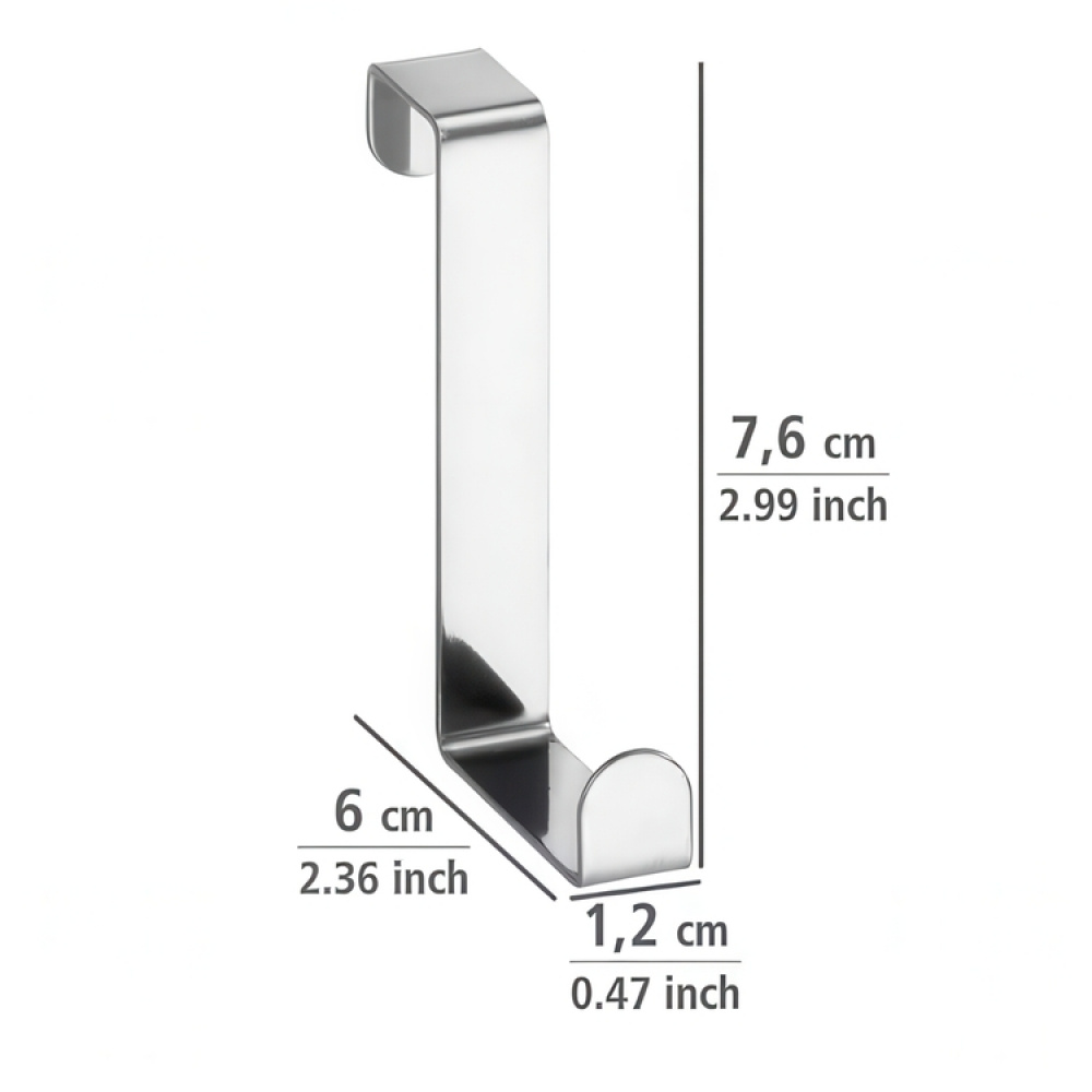 Hooks for cabinet door / door, Set of 6, TüRGARDEROBENHAKEN, Silver in the group Storage / Bedroom storage / Over door hooks at SmartaSaker.se (41549)