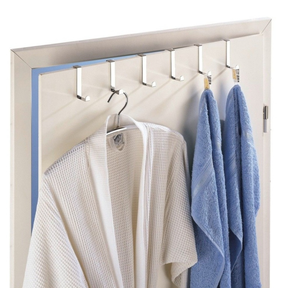 Hooks for cabinet door / door, Set of 6, TüRGARDEROBENHAKEN, Silver in the group Storage / Bedroom storage / Over door hooks at SmartaSaker.se (41549)