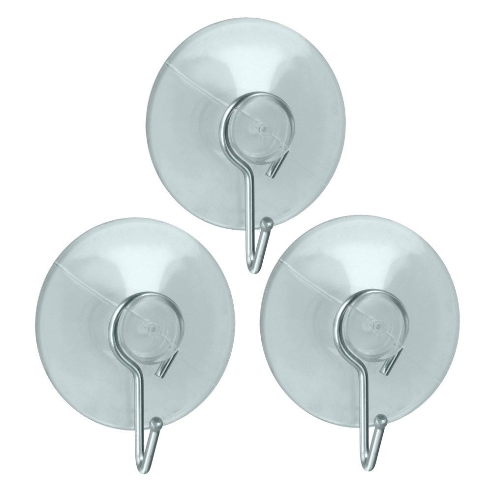 Hooks suction cup, Set of 3, VENTOUSE Ø 4 cm, Clear in the group Storage / Bathroom storage at SmartaSaker.se (41555)