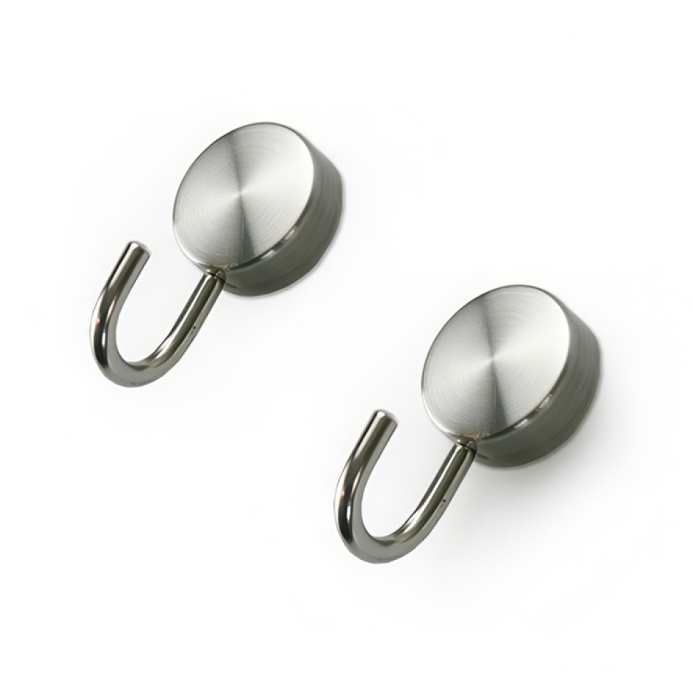 Hooks Magnetic, Set of 2, PORTA, Ø 2,5 x H 5 cm, Silver in the group Storage / Magnets and adhesives / Magnetic Hooks at SmartaSaker.se (41559)