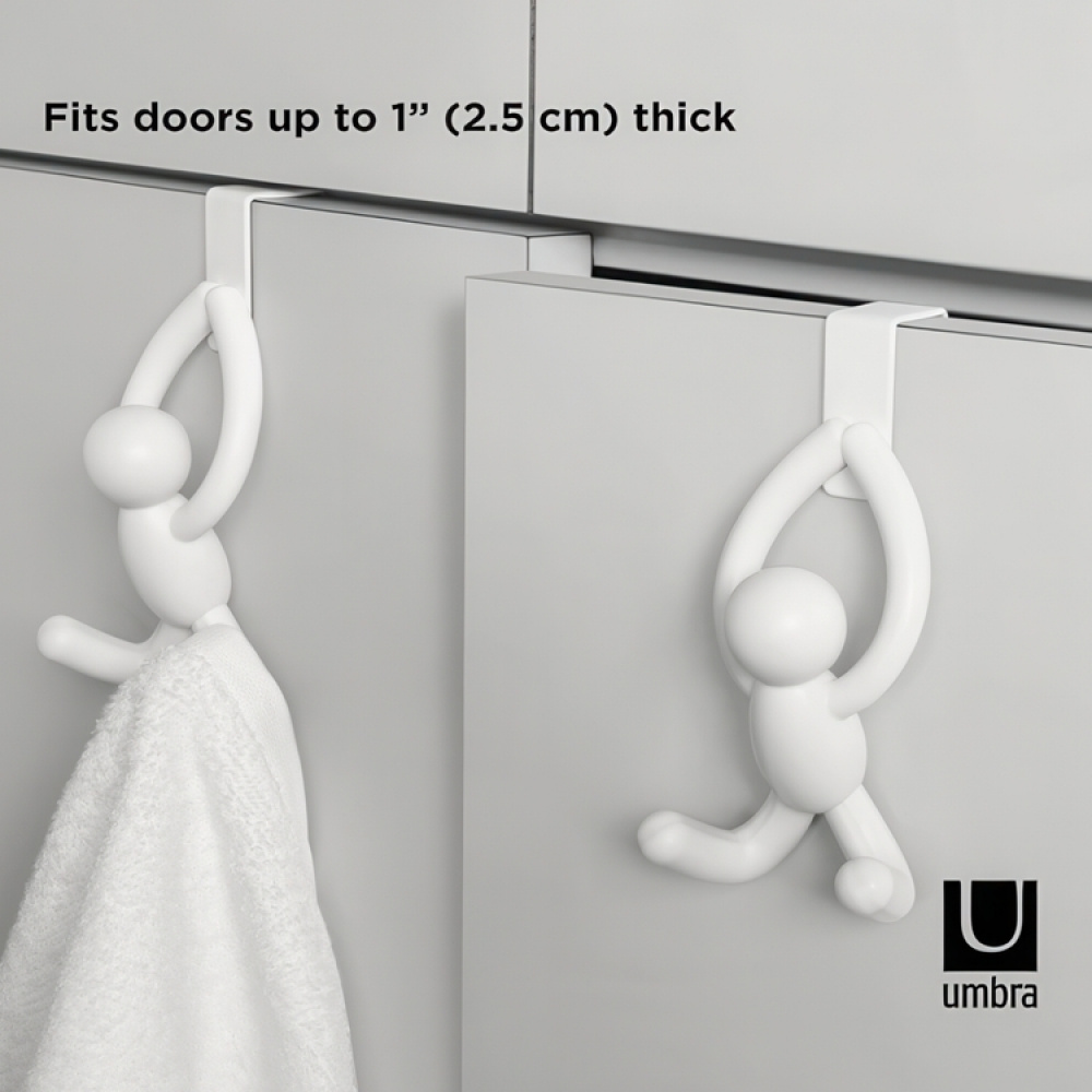 Hooks, over cabinet door, set of 2, BUDDY, Umbra, White in the group Storage / Bedroom storage / Over door hooks at SmartaSaker.se (41561)