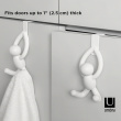 Hooks, over cabinet door, set of 2, BUDDY, Umbra, White Hooks, over cabinet door, set of 2, BUDDY, Umbra, White