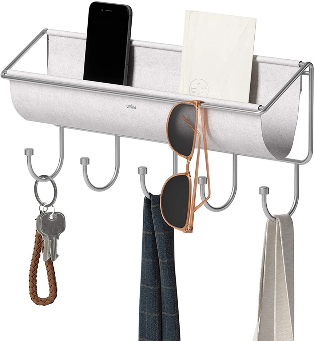Hooks and storage, UMBRA HAMMOCK ORGANIZER, 41,5 x H 18 cm, Light Grey in the group Storage / Hallway storage / Hooks and hangers at SmartaSaker.se (41567)