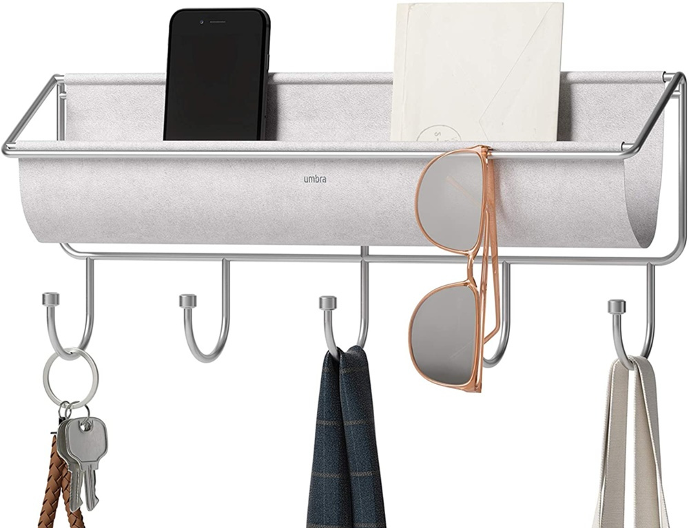 Hooks and storage, UMBRA HAMMOCK ORGANIZER, 41,5 x H 18 cm, Light Grey in the group Storage / Hallway storage / Hooks and hangers at SmartaSaker.se (41567)