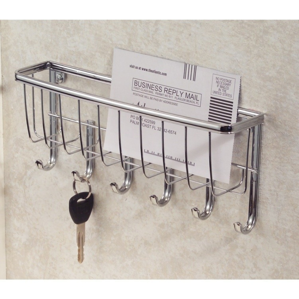 Letter Rack & Hooklist, YORK LYRA, 27 x 6 x H 12 cm, Chrome in the group Storage / Hallway storage / Hooks and hangers at SmartaSaker.se (41568)