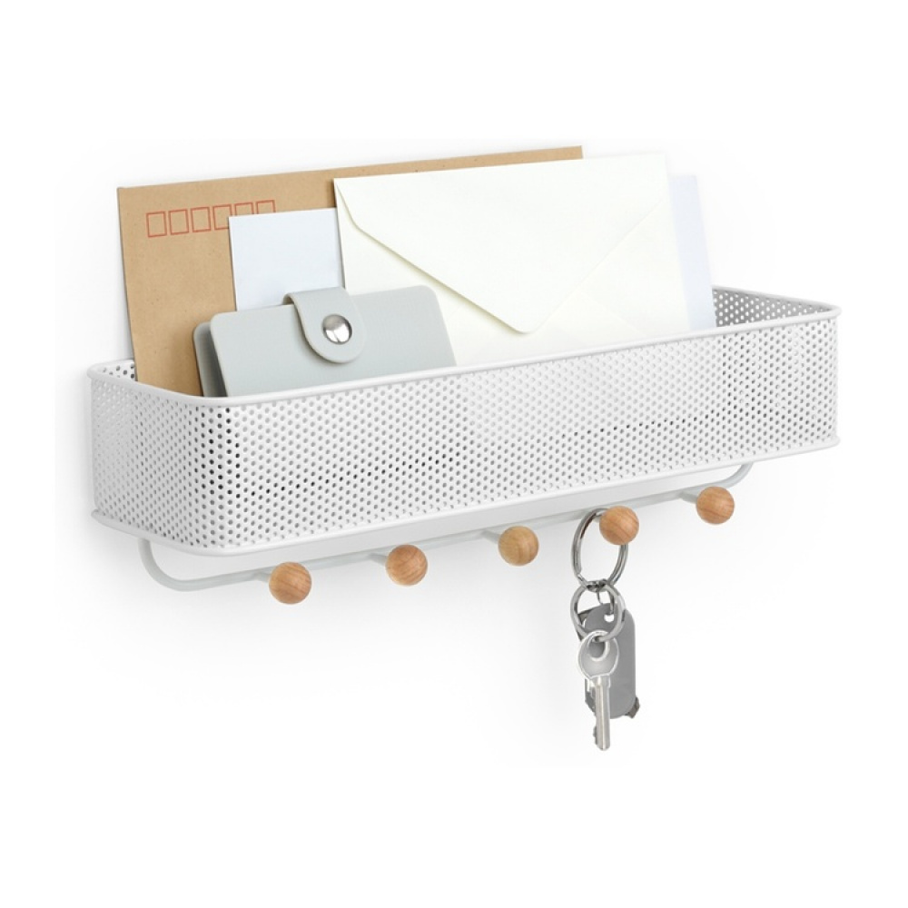 Hooks with shelf, ESTIQUE, Umbra, 32 x 9 x H 9 cm in the group Storage / Hallway storage / Hooks and hangers at SmartaSaker.se (41570)