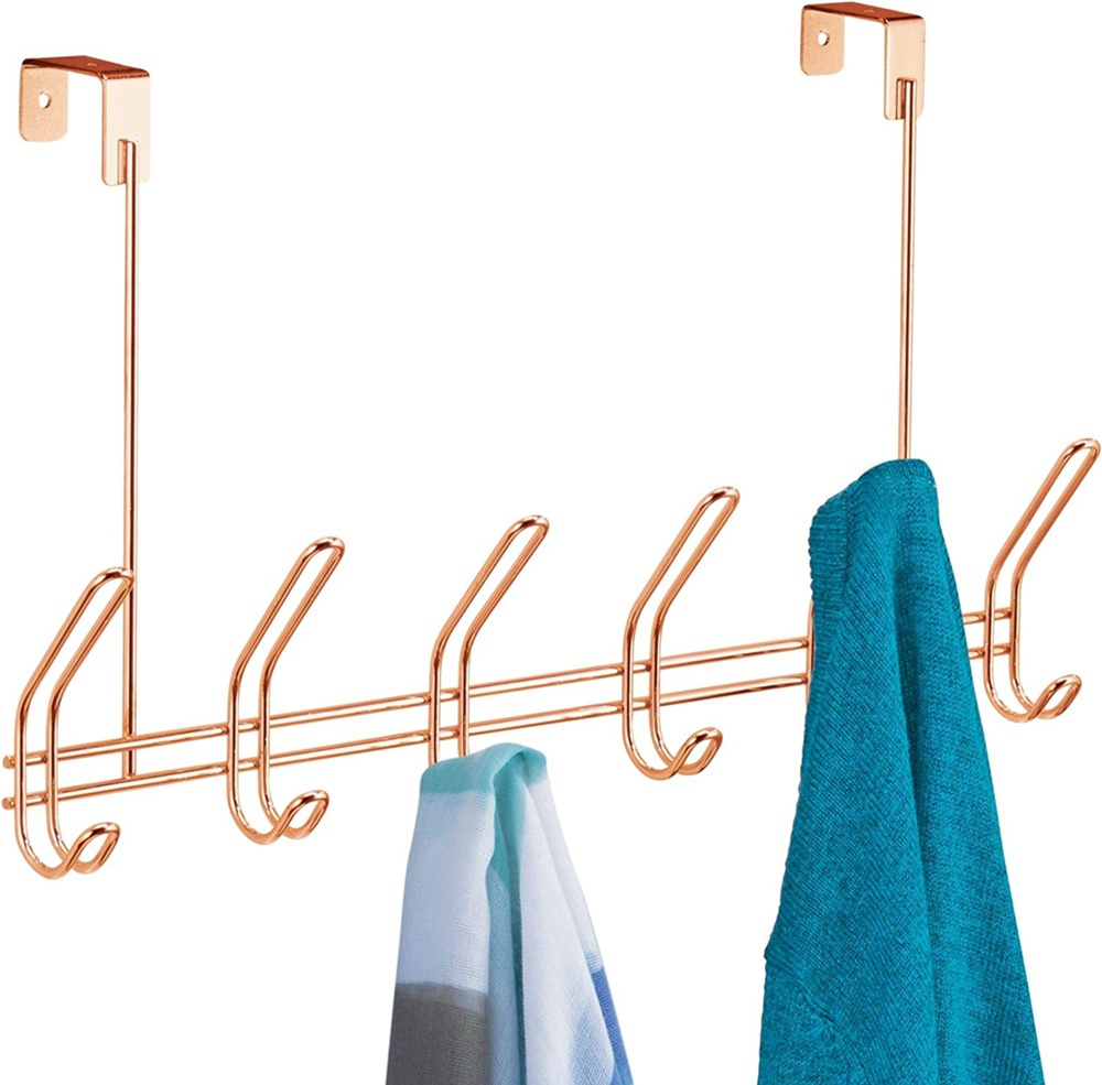 Hanger over the door - 6 hooks, CLASSICO, iDesign, Copper in the group Storage / Bedroom storage / Over door hooks at SmartaSaker.se (41573)