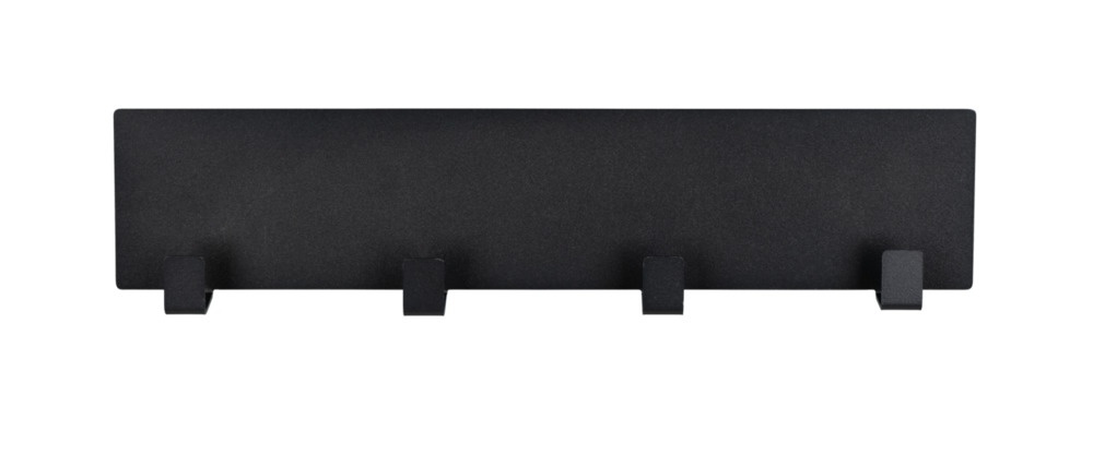 Four hook, Self-adhesive & magnetic, BLACK HOOK RAIL, 30 x 2 x H 6,5, Black in the group Storage / Magnets and adhesives / Magnetic Hooks at SmartaSaker.se (41575)