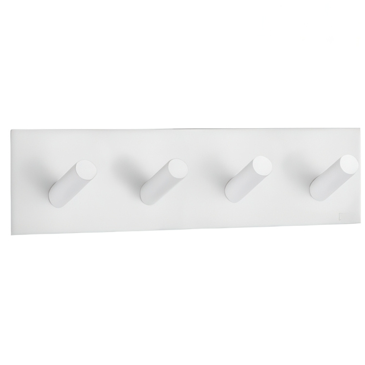 Four hook, Self-adhesive, BESLAGSBODEN, 18 x H 4,5 cm, White in the group Storage / Magnets and adhesives / Self-adhesive hooks at SmartaSaker.se (41576)