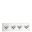 Four hook, Self-adhesive, Square, BESLAGSBODEN