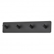 Hook strip, 4 hooks, Self-adhesive, Angular, HABO EDGE, 26 x H 5 cm