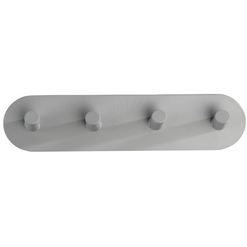 Hook Strip, Four hook, Self-adhesive, Metal, PIENCO QUADRO in the group Storage / Hallway storage / Hooks and hangers at SmartaSaker.se (41582)