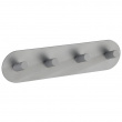 Hook Strip, Four hook, Self-adhesive, Metal, PIENCO QUADRO