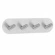 Four hook, Self-adhesive, Round, BESLAGSBODEN, 19,2 x H 4,8 cm, Brushed stainless steel Four hook, Self-adhesive, Round, BESLAGSBODEN, 19,2 x H 4,8 cm, Brushed stainless steel