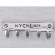 Hook strip, NYCKLAR, 12 x 3 x H 4 cm, Exmez, Sand-cast aluminum Hook strip, NYCKLAR, 12 x 3 x H 4 cm, Exmez, Sand-cast aluminum