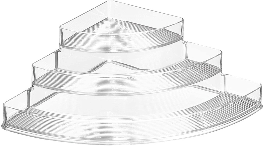 Spice Rack for corners, 3-Tiered, STADIUM, 35,5 x x 25,5 x H 10 cm, Transparent in the group Storage / Kitchen storage / Kitchen cabinet organizers at SmartaSaker.se (41592)