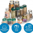 Spice Rack for corners, 3-Tiered, STADIUM, 35,5 x x 25,5 x H 10 cm, Transparent Spice Rack for corners, 3-Tiered, STADIUM, 35,5 x x 25,5 x H 10 cm, Transparent