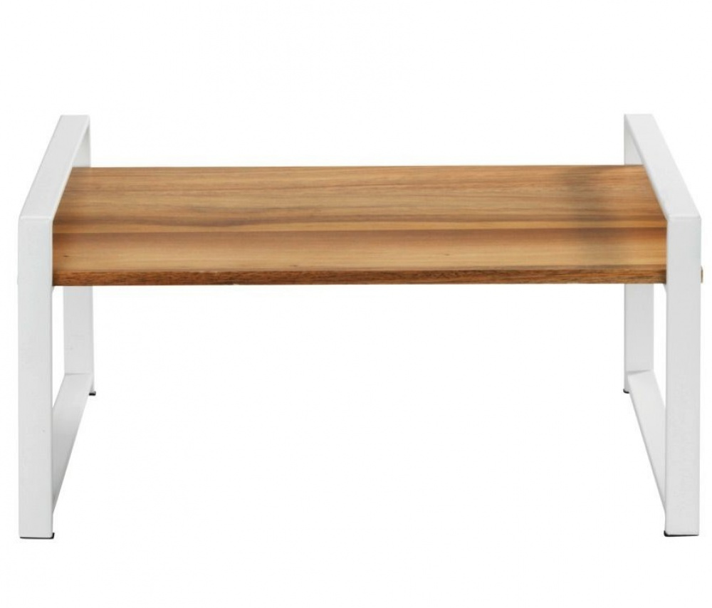 Shelf for spices, ACACIA SINGLE SHELF, 40 x 20 x H 20 cm, White / Brown in the group Storage / Kitchen storage / Kitchen cabinet organizers at SmartaSaker.se (41594)