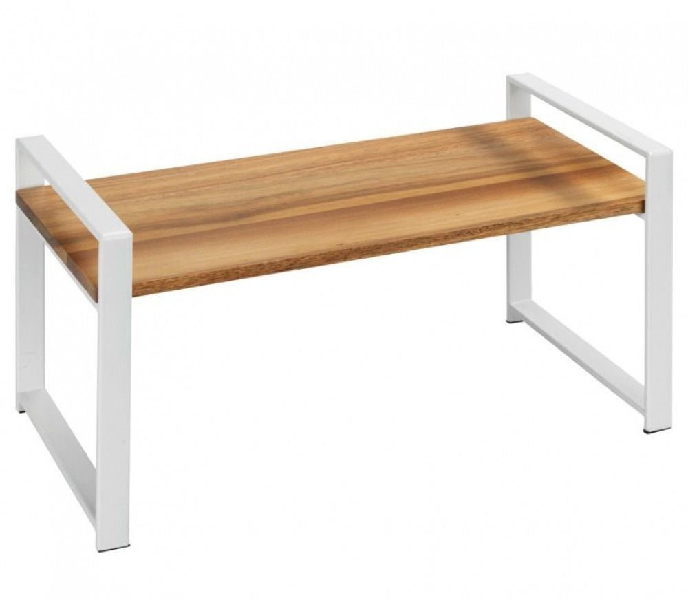 Shelf for spices, ACACIA SINGLE SHELF, 40 x 20 x H 20 cm, White / Brown in the group Storage / Kitchen storage / Kitchen cabinet organizers at SmartaSaker.se (41594)