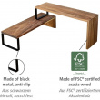 Shelf, 2 parts, ACACIA VALI SHELF, Brown / Black Shelf, 2 parts, ACACIA VALI SHELF, Brown / Black