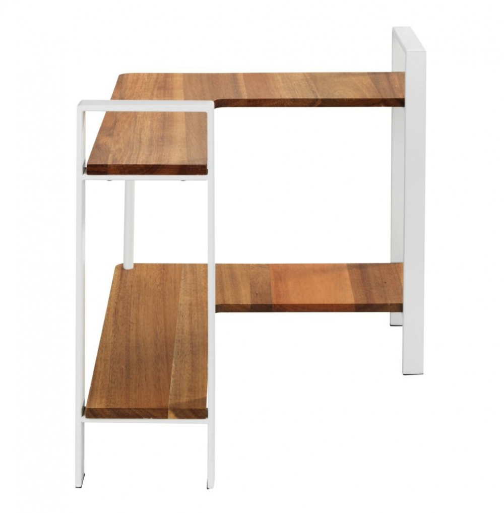 Shelf for spices, ACACIA CORNER SHELF, 30 x 30 x H 33 cm, White / Brown in the group Storage / Kitchen storage at SmartaSaker.se (41597)