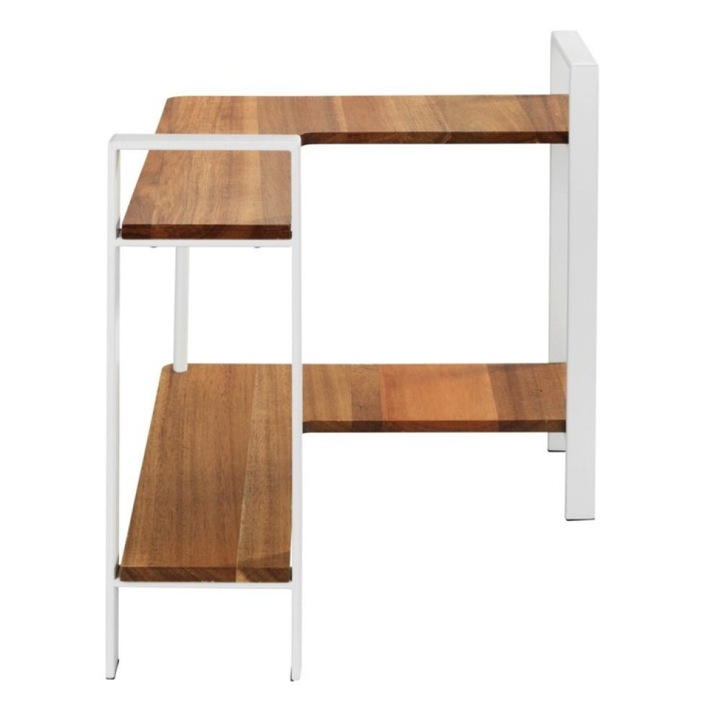 Shelf for spices, ACACIA CORNER SHELF, 30 x 30 x H 33 cm, White / Brown in the group Storage / Kitchen storage at SmartaSaker.se (41597)