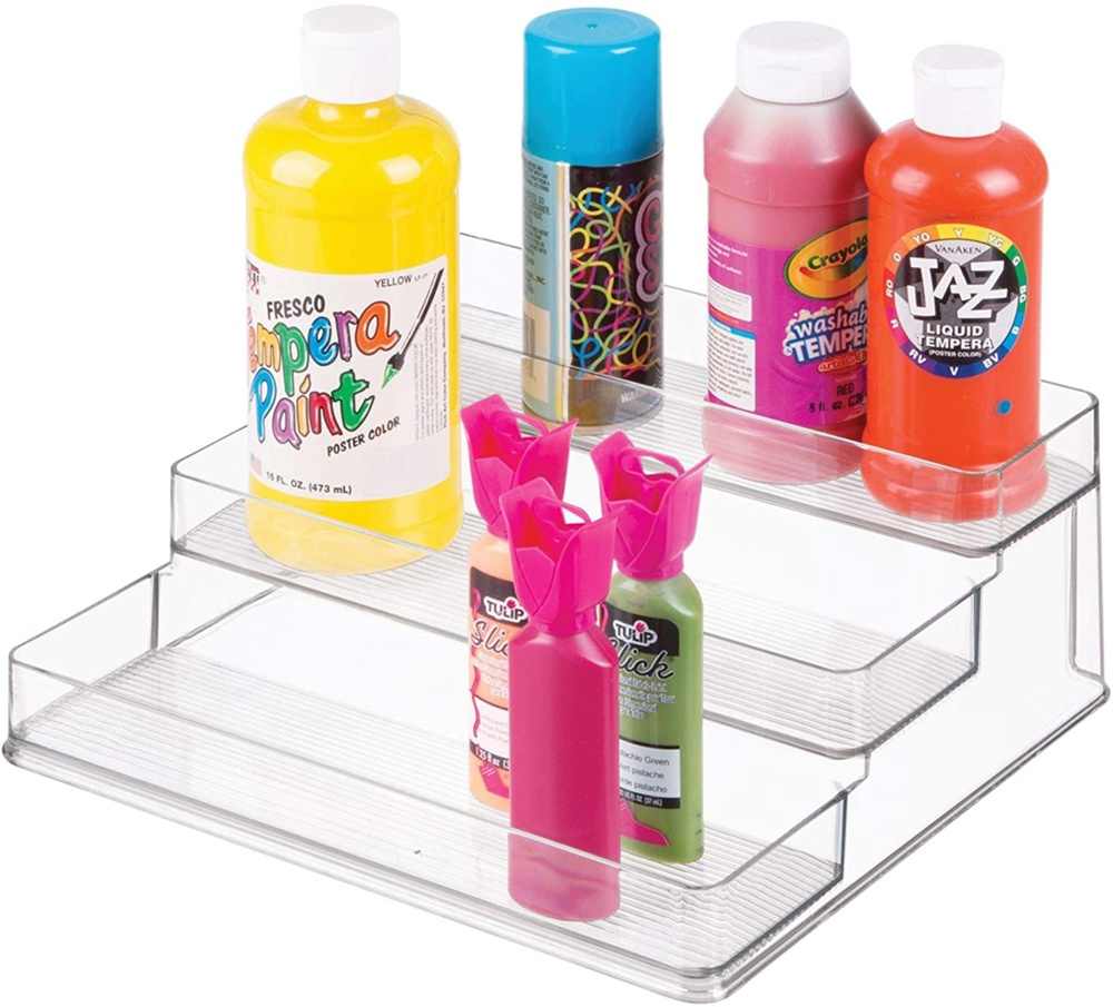 Spice Rack, 3-Tiered, COMPACT STADIUM, 26 x 23,5 x H 10 cm, Transparent in the group Storage / Kitchen storage / Kitchen cabinet organizers / Spice racks at SmartaSaker.se (41601)
