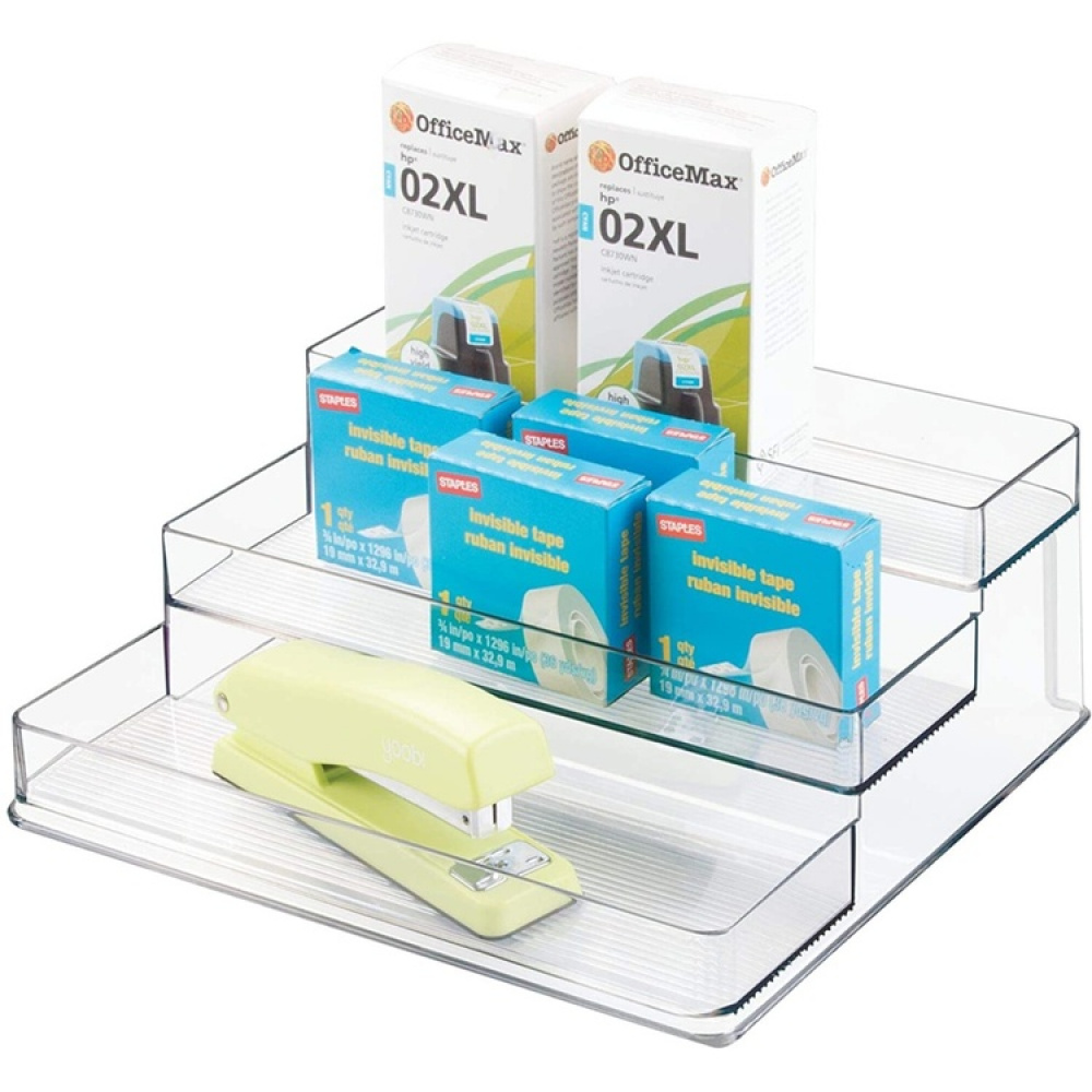 Spice Rack, 3-Tiered, COMPACT STADIUM, 26 x 23,5 x H 10 cm, Transparent in the group Storage / Kitchen storage / Kitchen cabinet organizers / Spice racks at SmartaSaker.se (41601)