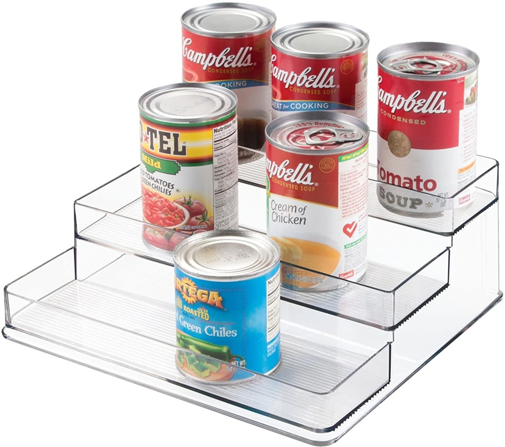 Spice Rack, 3-Tiered, COMPACT STADIUM, 26 x 23,5 x H 10 cm, Transparent in the group Storage / Kitchen storage / Kitchen cabinet organizers / Spice racks at SmartaSaker.se (41601)