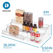 Spice Rack, Expandable, 3-Tiered, ID CABINET ORGANIZER, 42,5 to 66,5 cm, Transparent Spice Rack, Expandable, 3-Tiered, ID CABINET ORGANIZER, 42,5 to 66,5 cm, Transparent