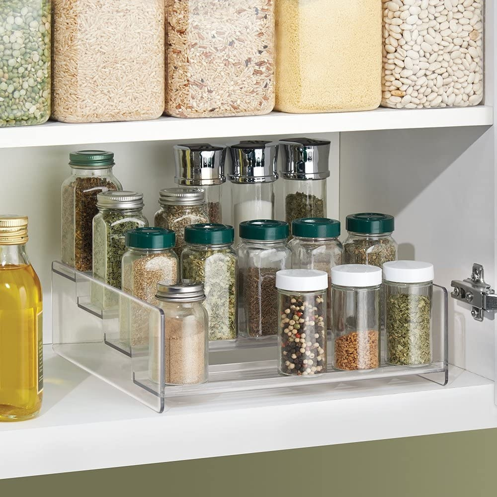 Spice Rack, 4-Tiered, STADIUM SHELF, 27,3 x 28 x H 9 cm, Clear in the group Storage / Kitchen storage / Kitchen cabinet organizers / Spice racks at SmartaSaker.se (41603)
